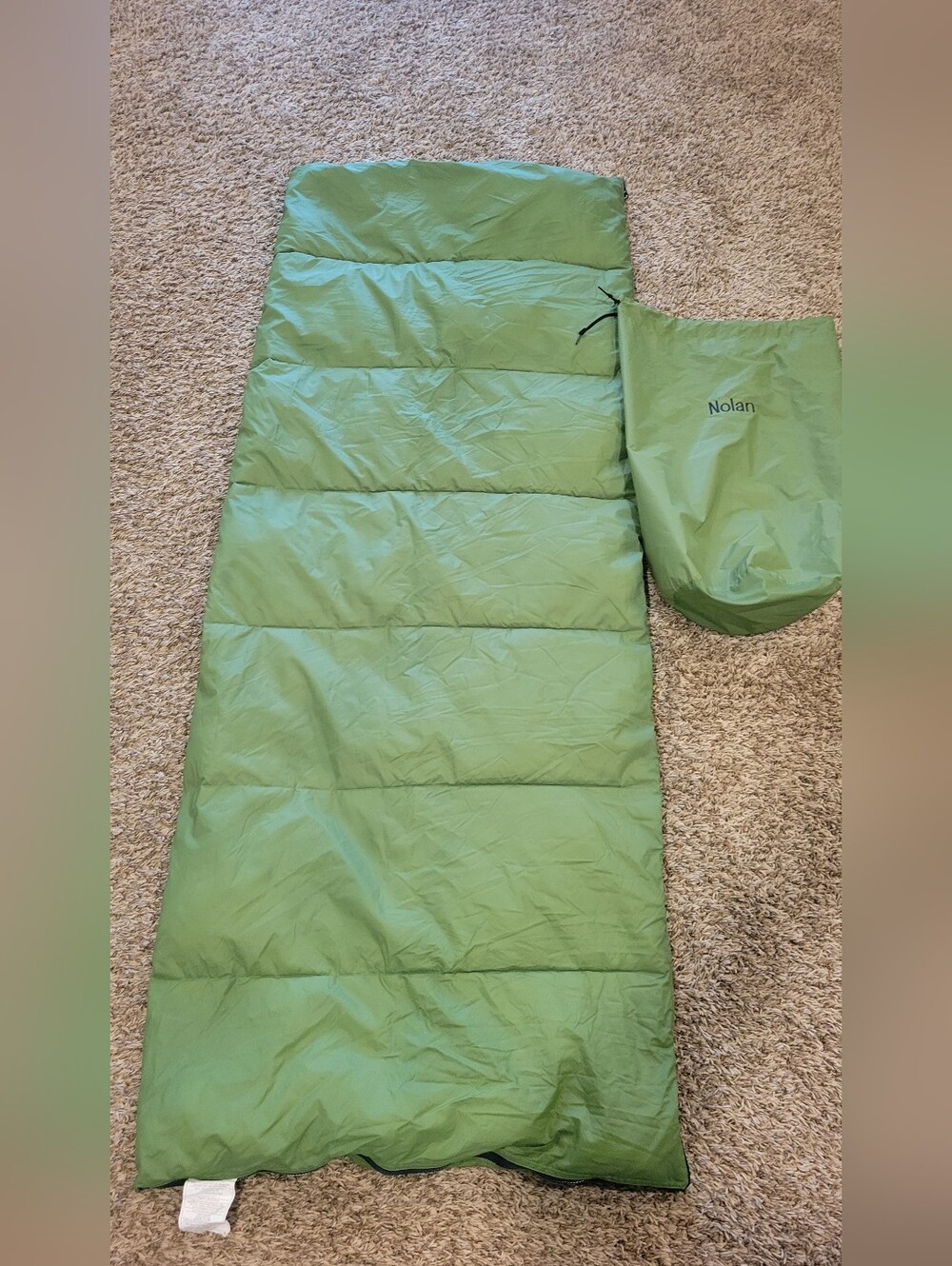 Lands End Kids Cotton/Poly Blend Sleeping Bag W/Carrying Pouch